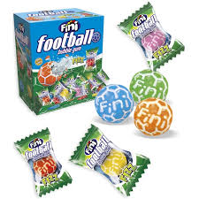 Balle de foot acidulés Bubble Gum x10