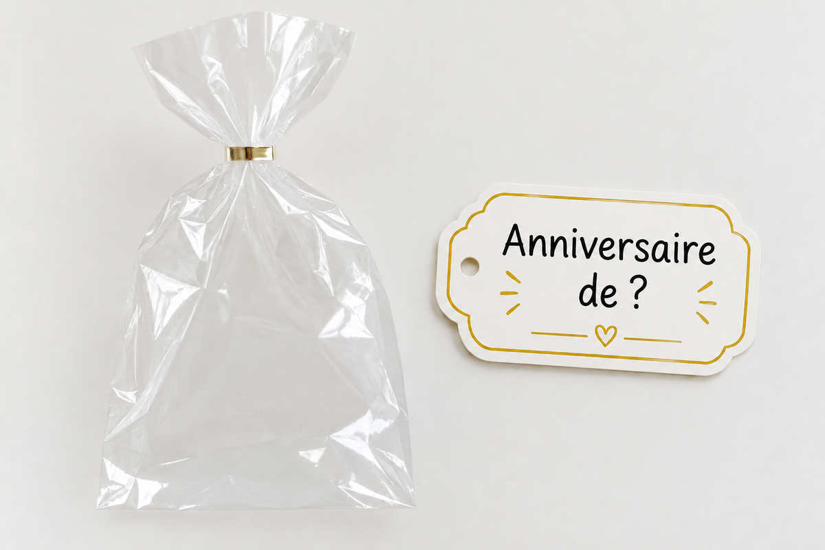 Sachet anniversaire 🎂 avec étiquettes 🏷 (à l'unité)