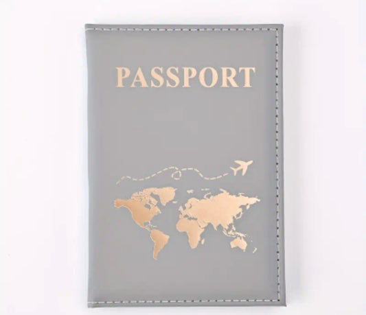 Pochette Passeport Prénom(gris)