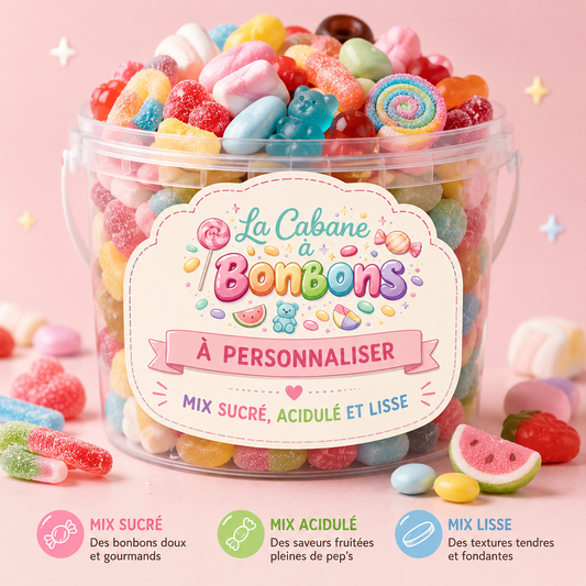 Seau de 1 kg de confiseries mix