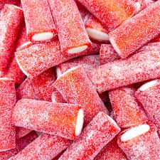 Tubes XL fraise acidulés x5